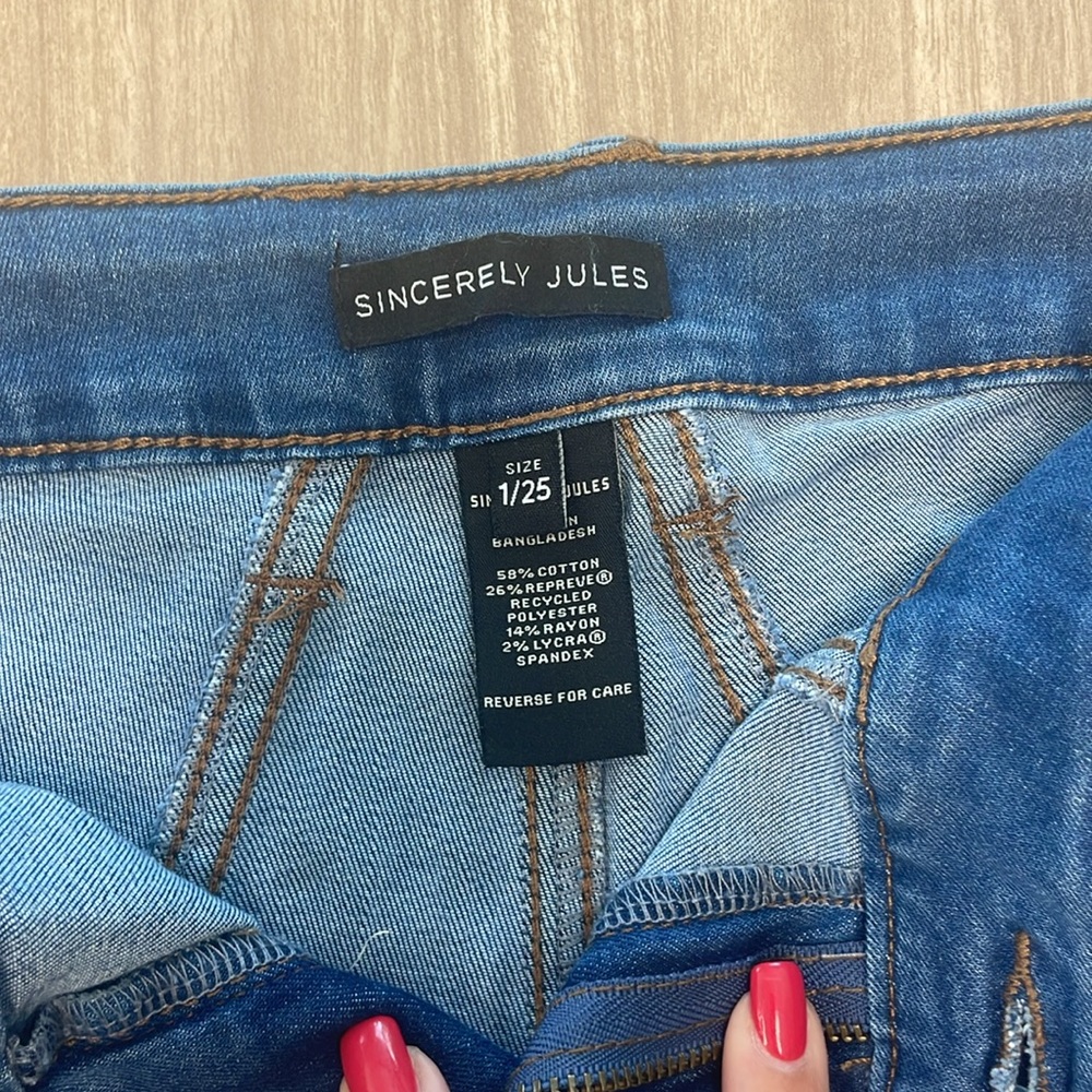 Sincerely Jules Blue Flare Wide Leg Jeans - Picture 2 of 6